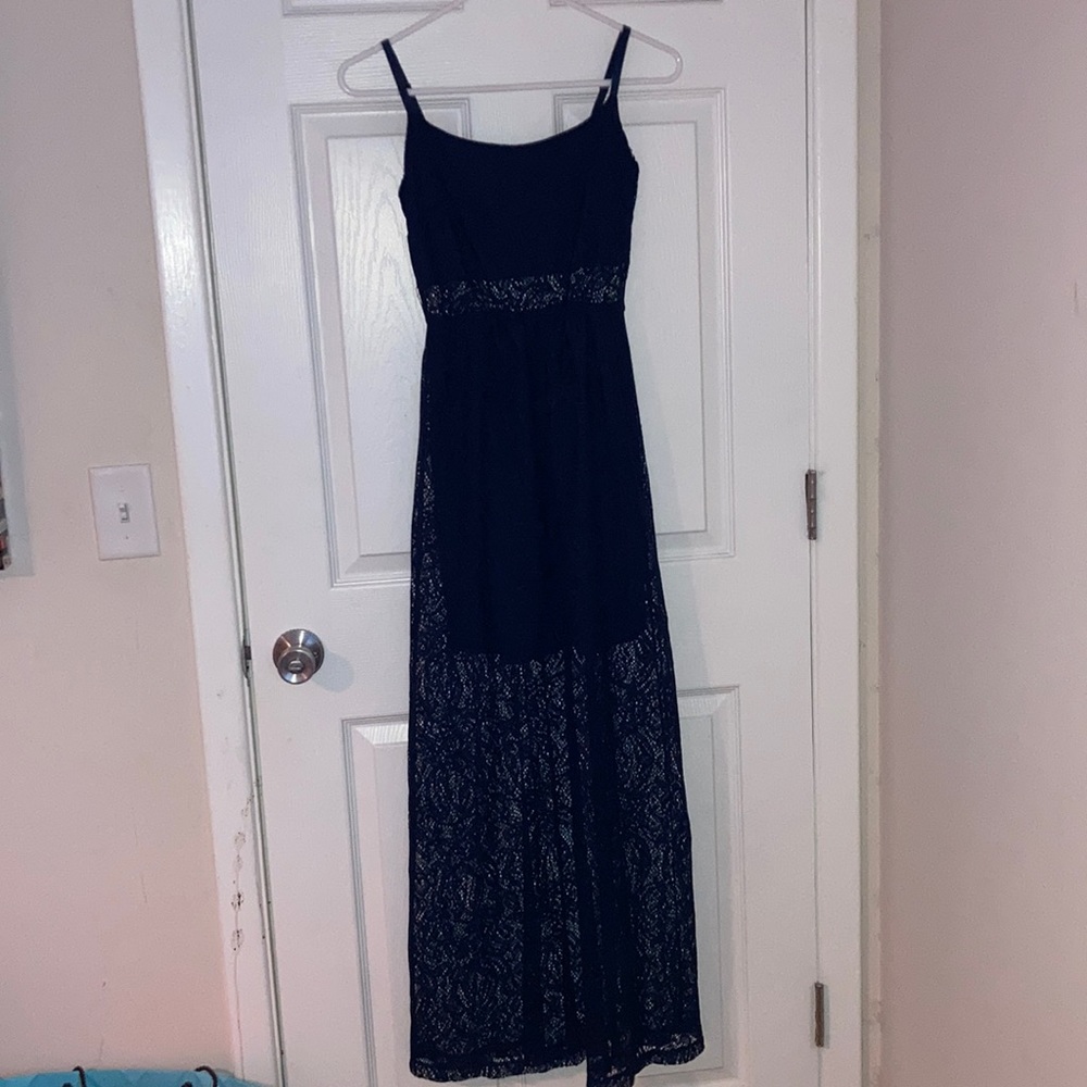 Long navy blue sundress size small